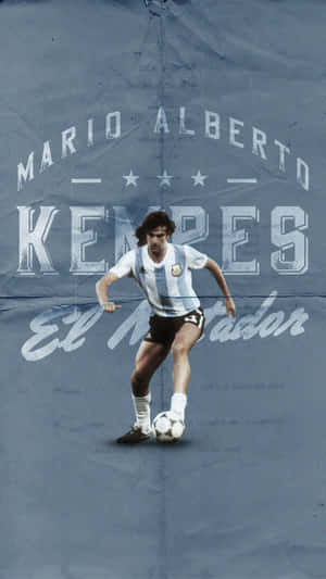 Legendary Football Player, Mario Kempes In Action Wallpaper