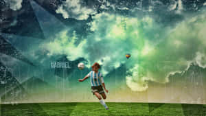 Legendary Gabriel Batistuta In Action Wallpaper