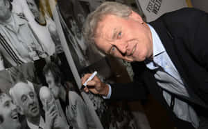 Legendary Goalkeeper Sepp Maier At World Champions Party Wallpaper
