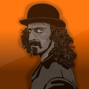 Legendary Music Icon Frank Zappa In Digital Art Wallpaper