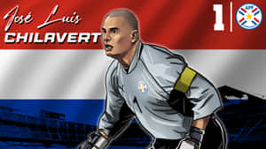 Legendary Paraguayan Goalkeeper Jose Luis Chilavert - Digital Art Wallpaper