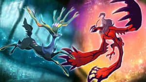 Legendary_ Pokemon_ Battle_ Artwork.jpg Wallpaper