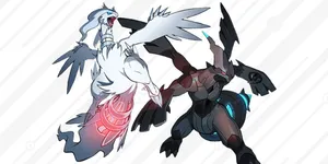 Legendary Pokemon Rivalry Zekrom Reshiram Wallpaper