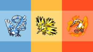 Legendary Pokemon Trio Gameboy Sprites Wallpaper