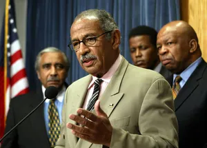 Legendary Political Icon John Conyers In Discussion Wallpaper