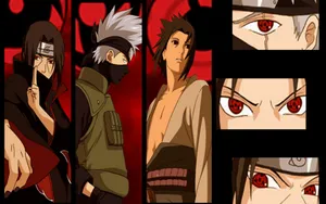 Legendary Shinobis In Action - Kakashi And Itachi. Wallpaper
