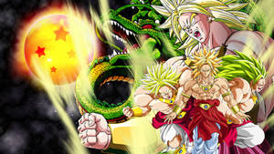 'legendary Super Saiyan Broly And Shenron' Wallpaper