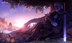 Legendary Witcher Sword In Its Glory Wallpaper