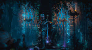 Legendary Witcher Sword In Its Sheath Wallpaper