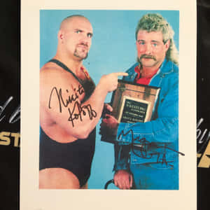 Legendary Wrestlers, Magnum Ta And Nikita Koloff Autographed Portrait. Wallpaper