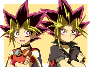 Legendary Yugi Muto With His Duel Monsters Cards Ready For A Fierce Battle Wallpaper