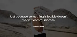 Legible Covering Head Quote Wallpaper