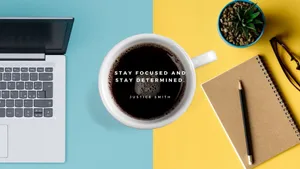 Legible Stay Focused Quote Wallpaper