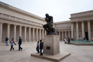 Legion Of Honor_ The Thinker_ Statue_ Plaza Wallpaper