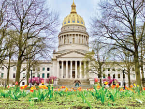 Legislative Capitol In Wesrt Virginia State Wallpaper