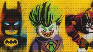 Lego Batman Joker Harley Street Art Wallpaper