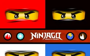Lego Ninjago In Coloured Hoods Wallpaper
