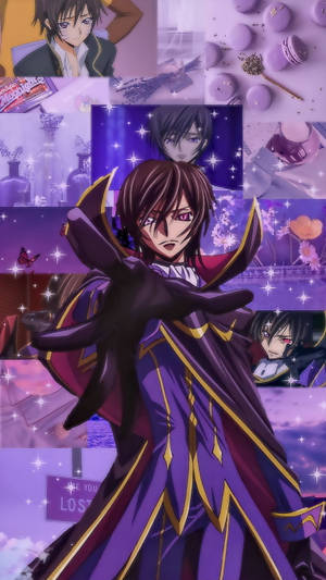 Lelouch Purple Anime Aesthetic Wallpaper