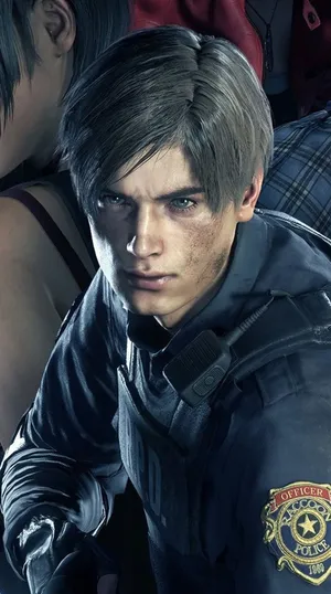 Leon Fighting Stance Resident Evil 2 Wallpaper