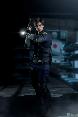 Leon Kennedy Comes Alive In The Remake Of Resident Evil 2 Wallpaper