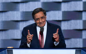 Leon Panetta Pointing Index Fingers Up Wallpaper