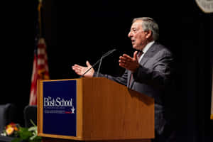 Leon Panetta Speaking At The Bush School Wallpaper