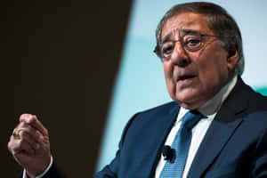 Leon Panetta Talking With Hand Gesture Wallpaper