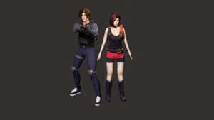 Leonand Claire Resident Evil Characters Wallpaper