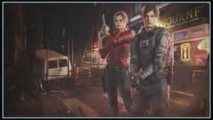 Leonand Claire Resident Evil Wallpaper