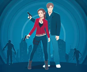 Leonand Claire Survival Standoff Wallpaper