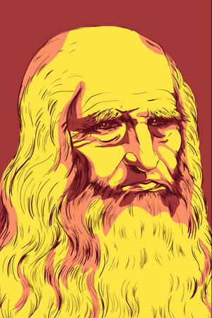 Leonardo Da Vinci Thermal Art Wallpaper