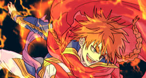 Leopold Vermillion Flaming Spirit Wallpaper