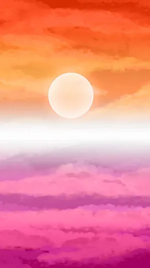 Lesbian_ Pride_ Sunset_ Background Wallpaper