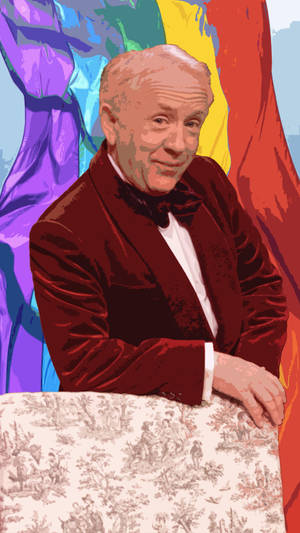 Leslie Jordan Suit Rainbow Wallpaper