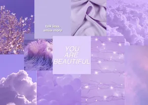 Let Creativity Bloom With The Lavender Aesthetic Laptop! Wallpaper