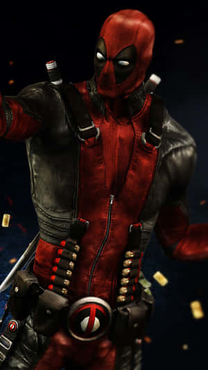 Let Deadpool Take Your Iphone Experience To The Next Level! Wallpaper