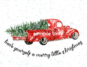 Let Nostalgia Take You Away This Holiday Season With A Vintage Truck Christmas Wallpaper