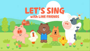 Let's Join Line Friends And Sing Along Wallpaper