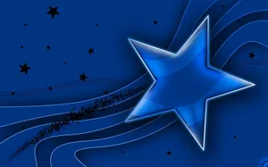 Let The Colorful Blue Stars Light Up Your Day Wallpaper