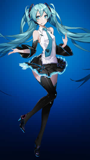 Let The Digital World Of Hatsune Miku Come To You With This Phone! Wallpaper