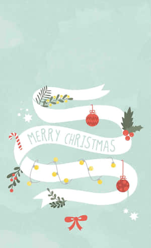 Let The Holiday Cheer Light Up Your Life With A Cute Christmas Phone! Wallpaper