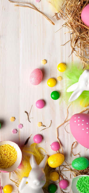 Let The Joy Of Easter Fill Your Heart With This Cute Easter Iphone Wallpaper Wallpaper