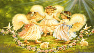 Let Your Inner Vintage Angel Shine Wallpaper