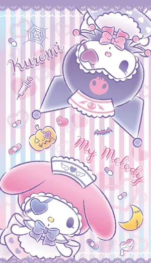Let Your Phone Look As Cute As You With This Kuromi Iphone Wallpaper Wallpaper