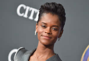 Letitia Wright Elegant Event Appearance Wallpaper