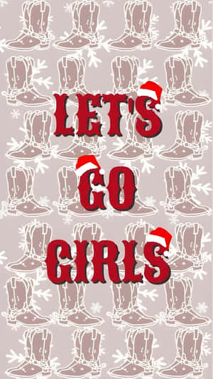 Lets Go Girls Christmas Wallpaper