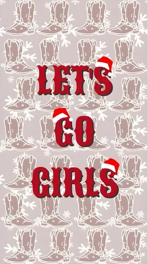 Lets Go Girls Christmas Wallpaper