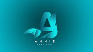 Letter A Logo In Light Blue Wallpaper