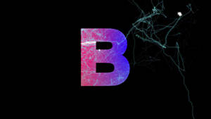 Letter B Lightning Design Wallpaper