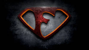 Letter F Superman Design Wallpaper